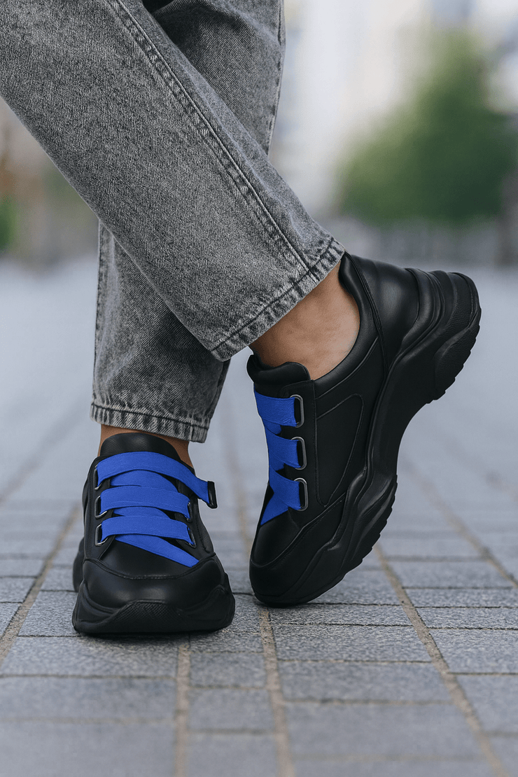 Pantofi Sport de Barbati din Piele Negri cu Elastic - ZOSOPantofi sport barbatiBigiottos Shoes