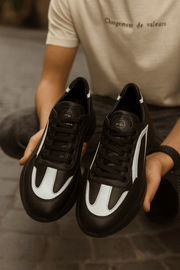 Pantofi Sport de Barbati din Piele Negru cu Alb - MYLEPantofi sport barbatiBigiottos Shoes