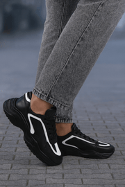 Pantofi Sport de Barbati din Piele Negru cu Alb - MYLEPantofi sport barbatiBigiottos Shoes