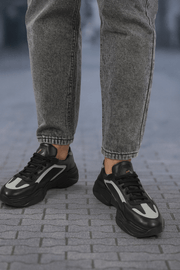 Pantofi Sport de Barbati din Piele Negru cu Gri - MIKEPantofi casual barbatiBigiottos Shoes