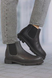 Ghete Casual Barbati din Piele Negru - VENTO