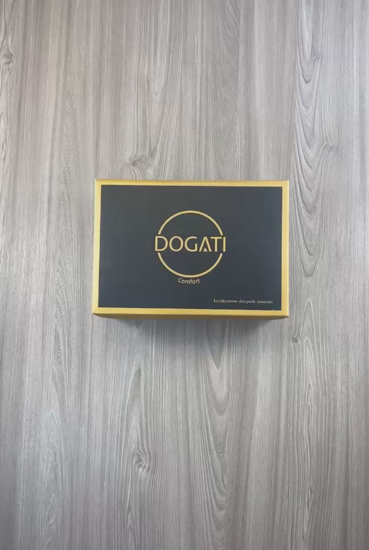 Pantofi Casual Dama din Piele cu Accesoriu  Negri - ELBA