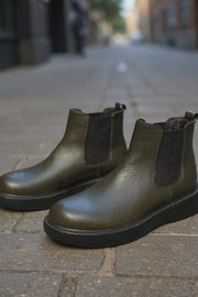 Ghete Casual Barbati din Piele Verde - KIRS