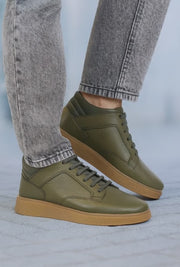 Ghete Casual Barbati din Piele Verde - GIRO