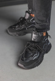 High Top Sneakers Barbati - Black Stealth R10