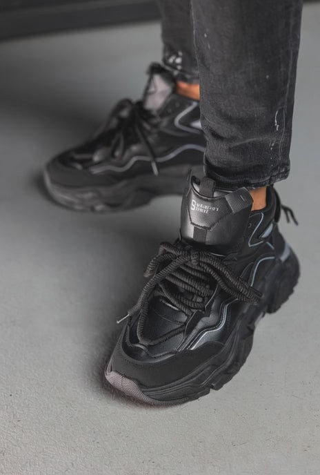 High Top Sneakers Barbati - Black Stealth R10