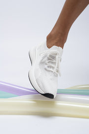 Pantofi sport dama albi material textil