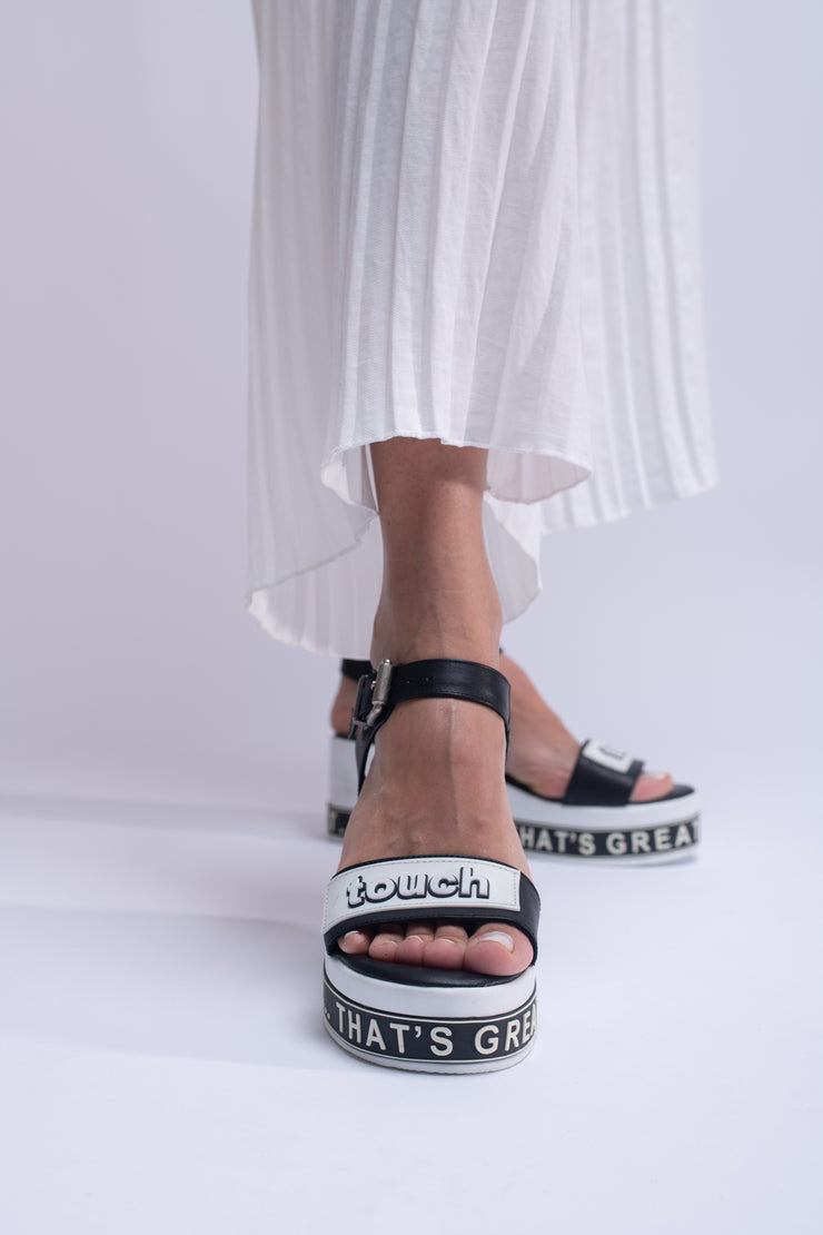 Sandale dama piele naturala neagra